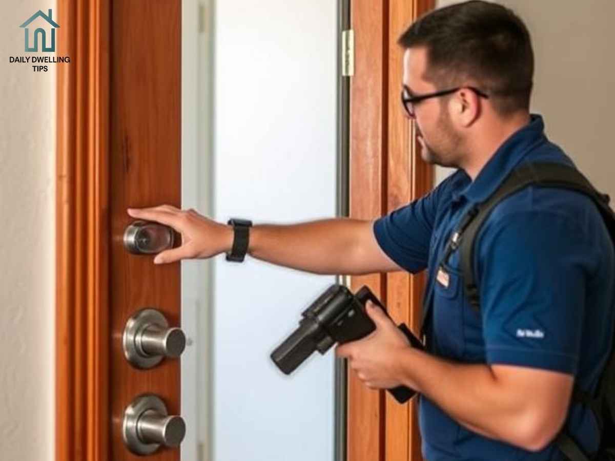 Point Loma locksmith assisting Los Angeles resident with apartment lockout