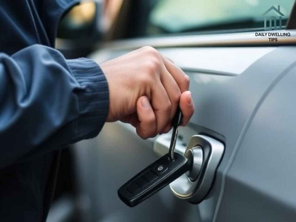 Bixby Knolls Locksmiths with Fast Response in Los Angeles 2 Technician replacing car key for resident in Bixby Knolls, Los Angeles with fast locksmith service