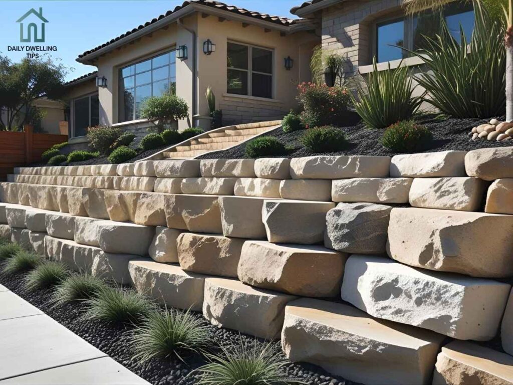 Retaining Wall Solutions for Almaden Hills in Los Angeles 2 Expert retaining wall installation blending natural stone in Los Angeles Almaden Hills